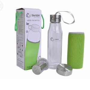 Glass bottle with infuser